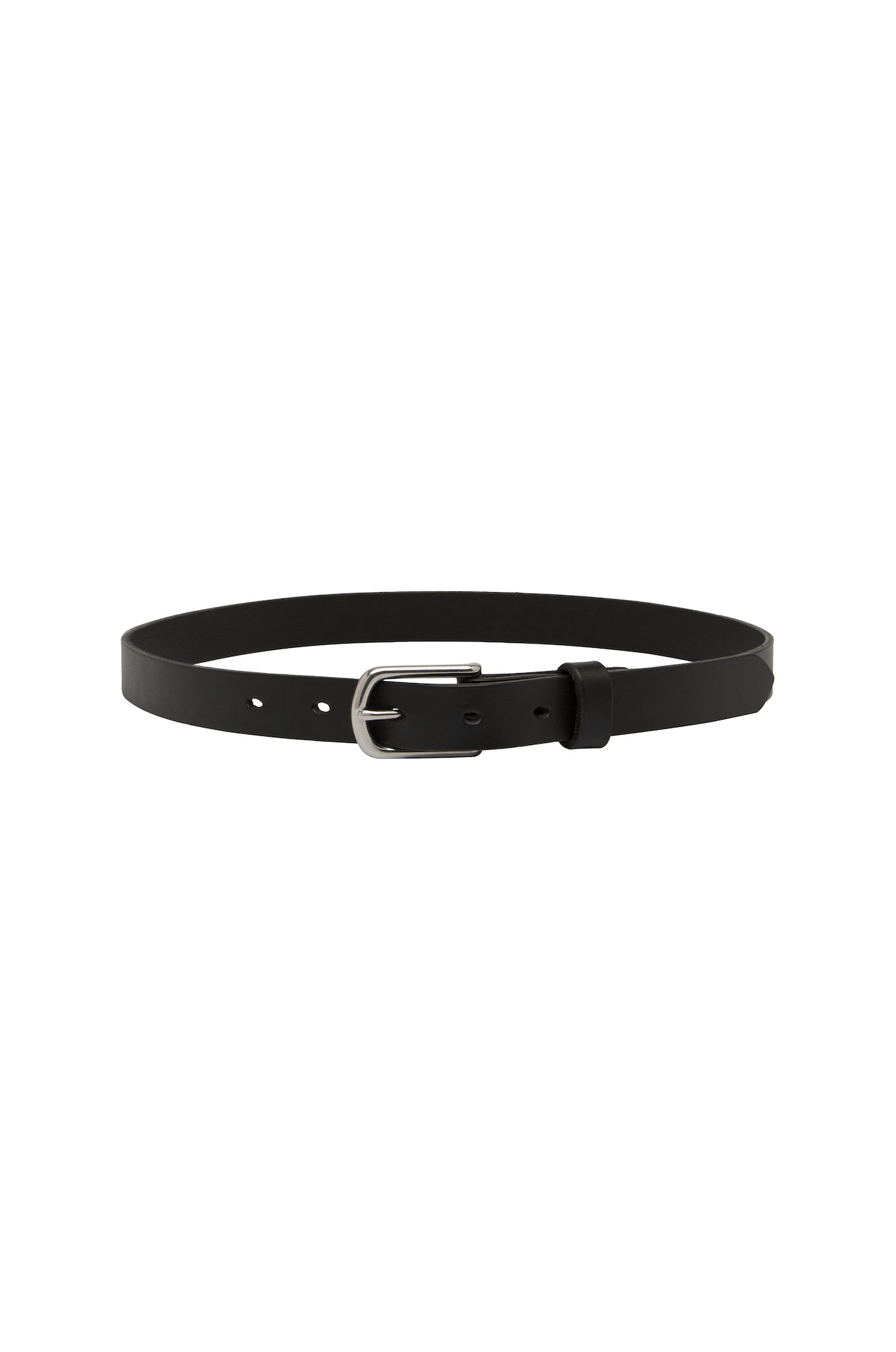 SAINT | Classic Leather Belt Black Silver