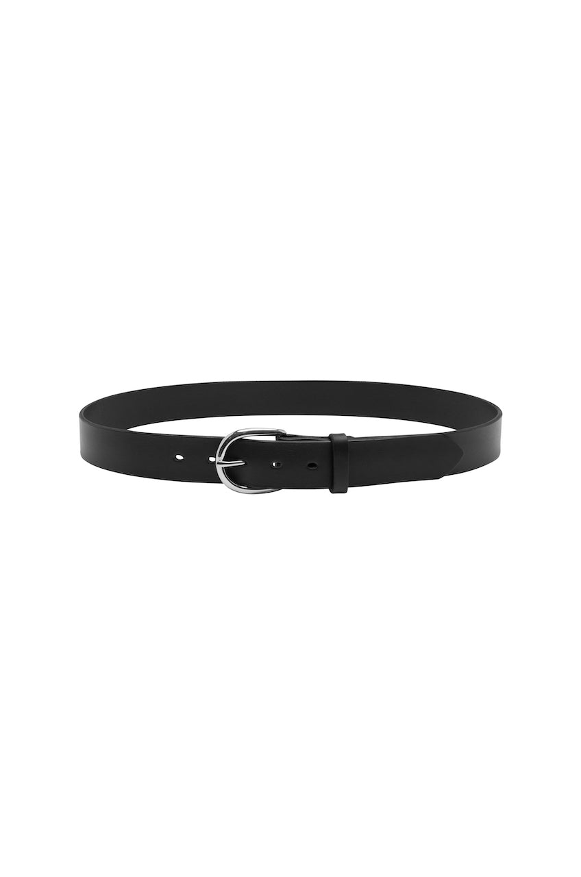 SAINT | Wide Leather Belt Silver