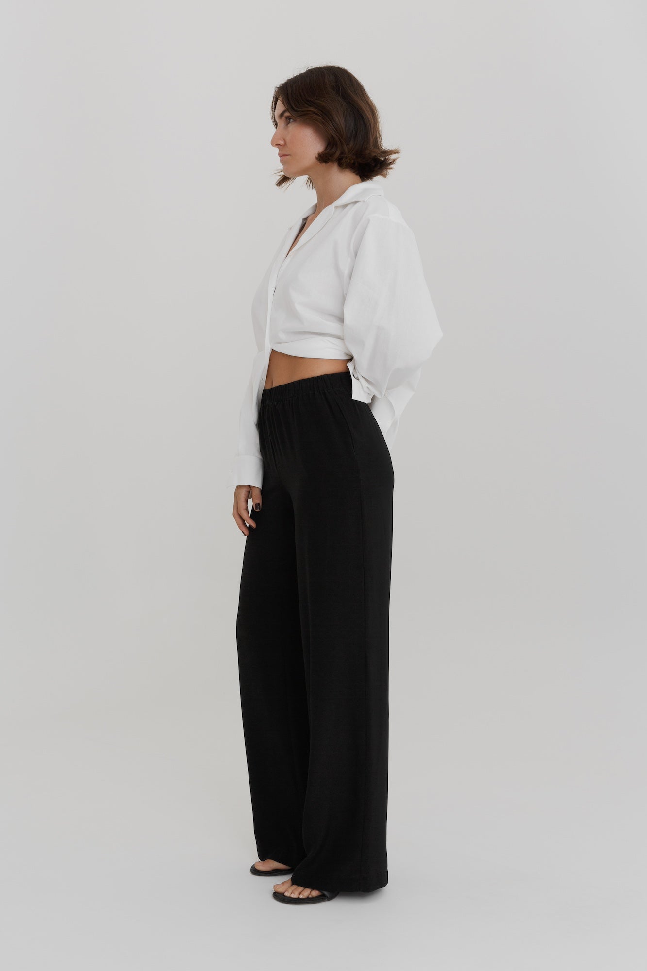Silk Elastic Waist Pant