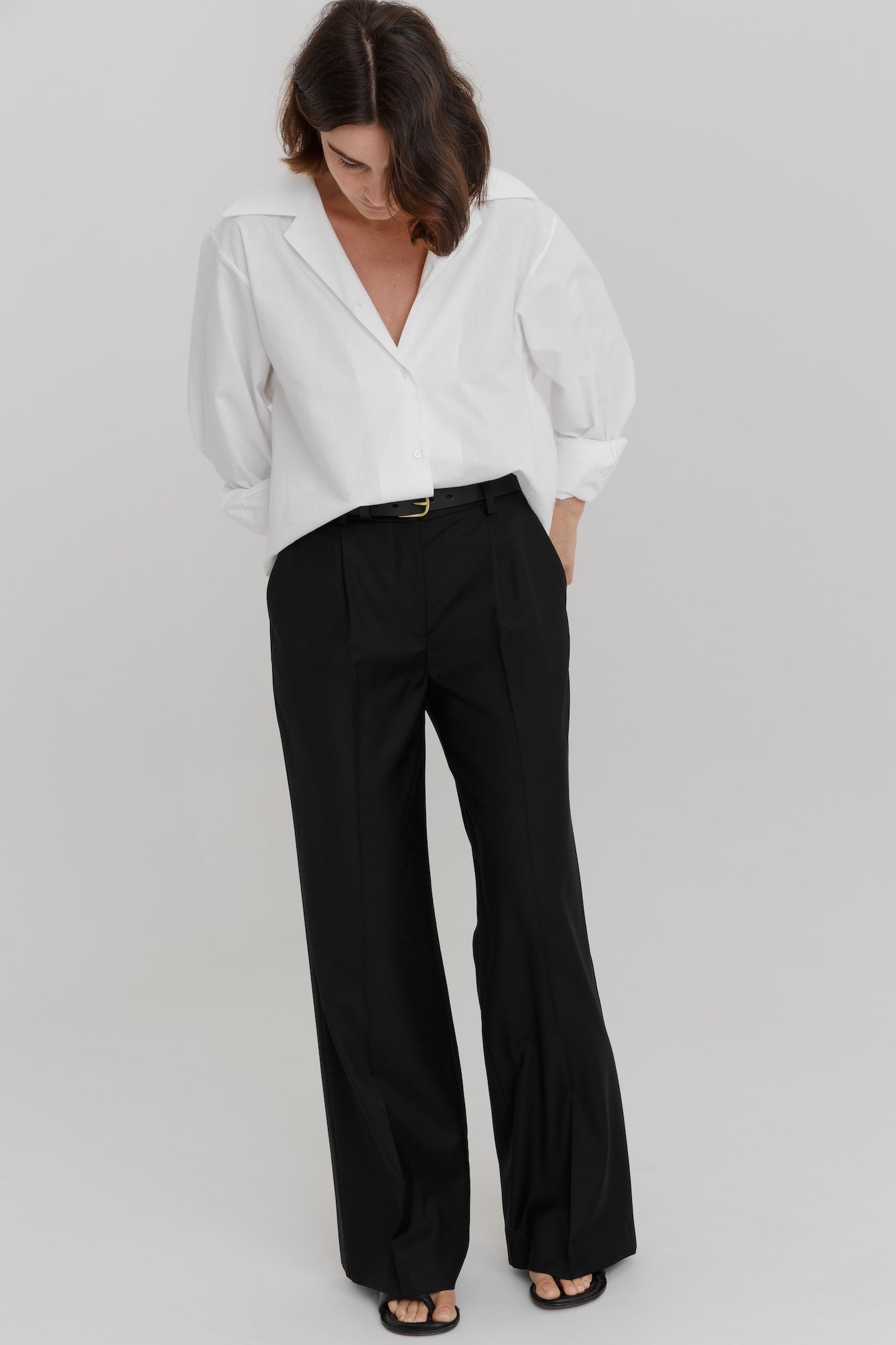 Classic Leather Belt in Brass | SAINT