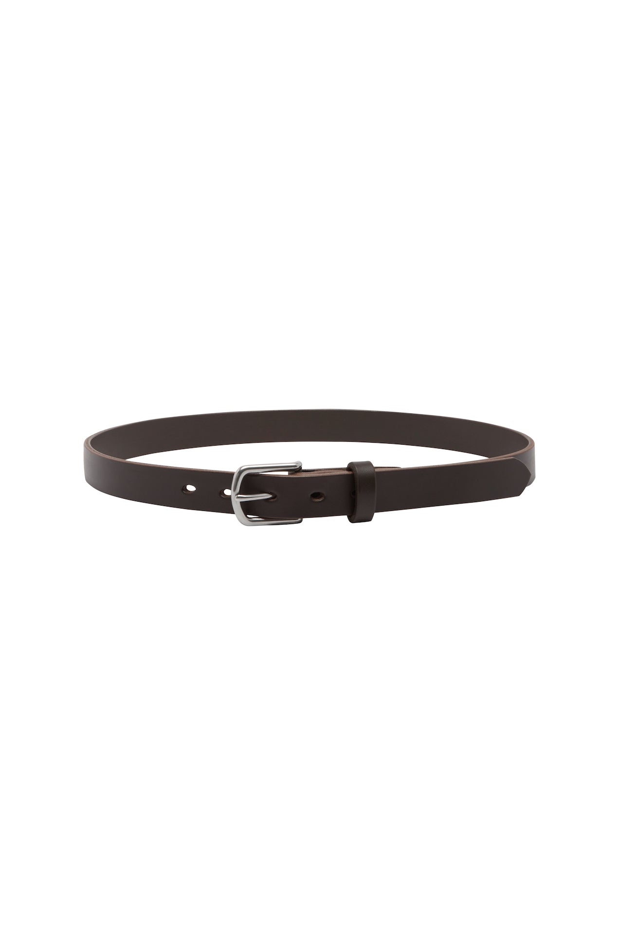 SAINT | Classic Leather Belt Espresso Silver
