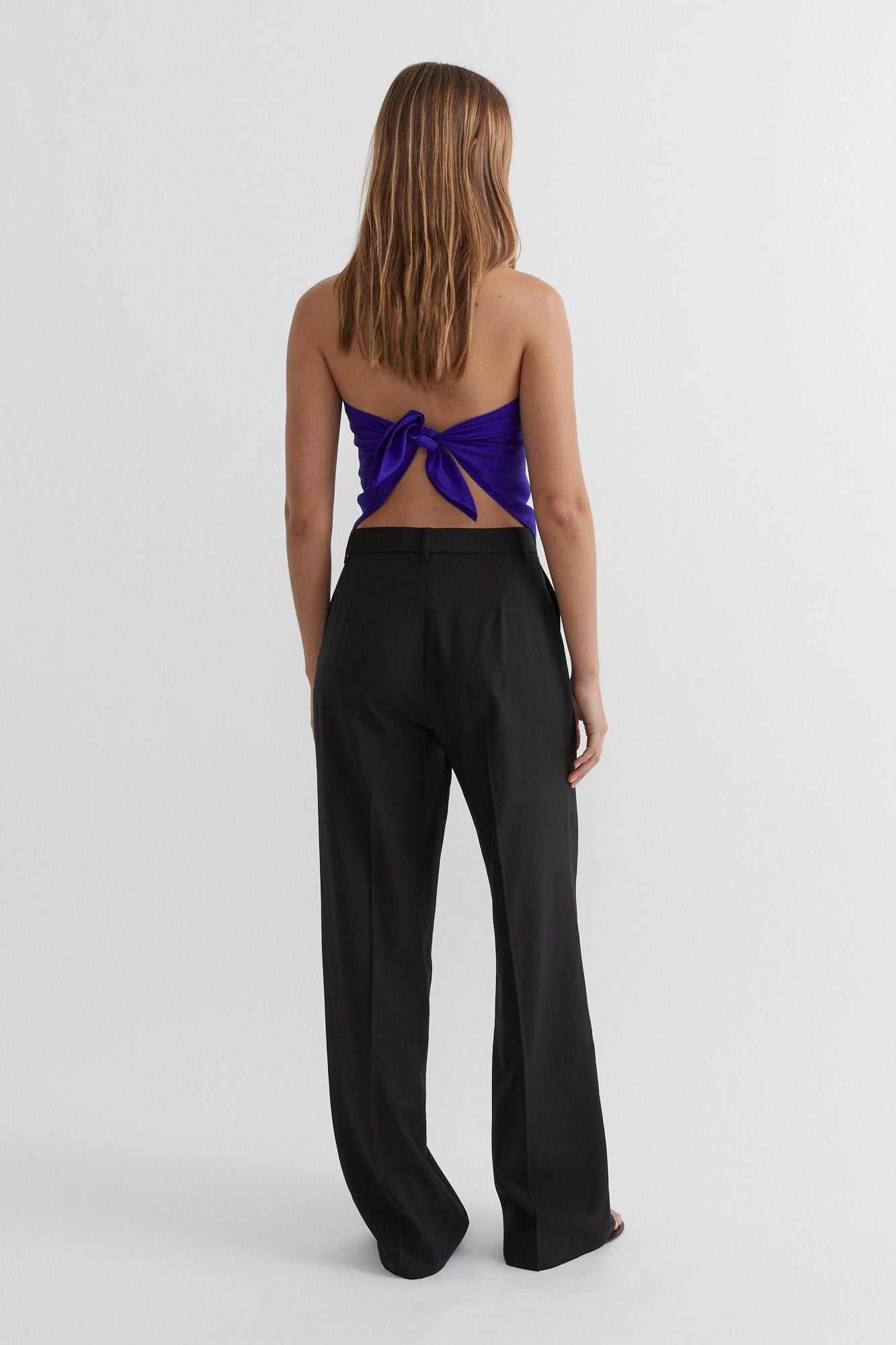 SAINT | Silk Scarf Top Blue