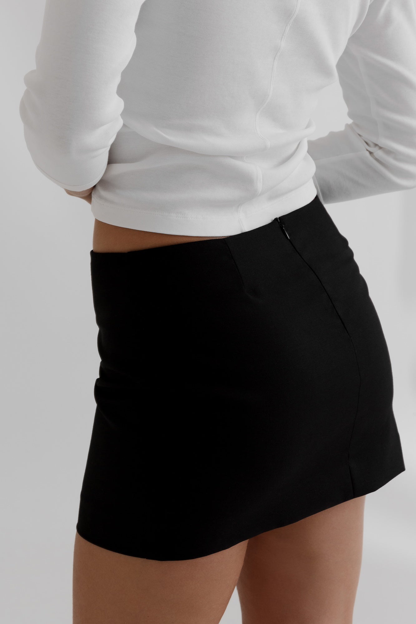 Mini Skirt in Black | SAINT