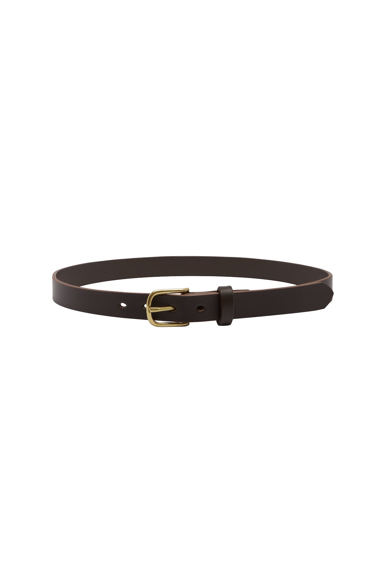 SAINT | Classic Leather Belt Espresso Brass